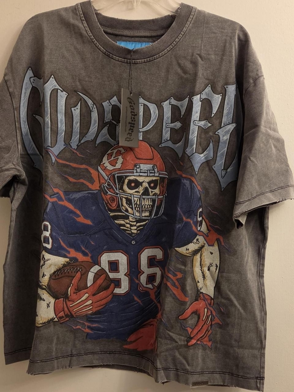Godspeed NY END ZONE TEE. SIZE L